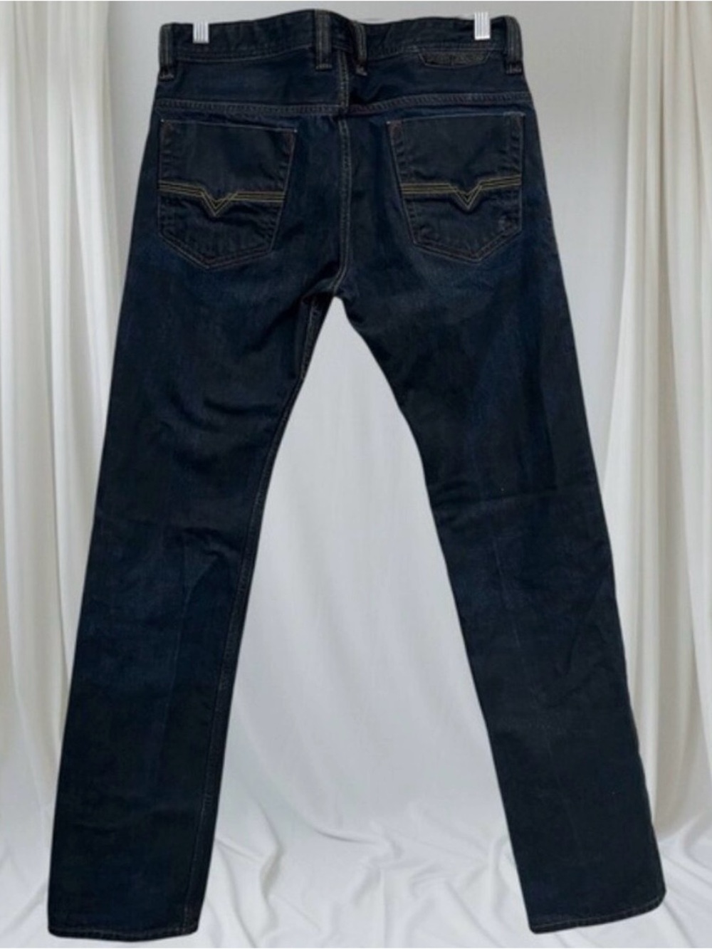 Diesel Men’s Dark Indigo Straight Leg Jeans